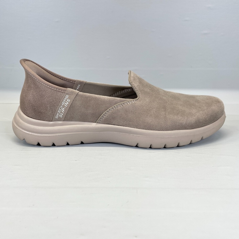 Skechers Slip-Ins Shoes Womens Size 9 Taupe Slip On Casual Comfort Loafers